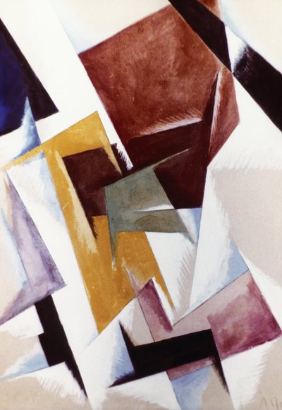 Construcción de Fuerza Espacial (1921) pintura de Lyubov Popova (1889 - 1924) de Unknown